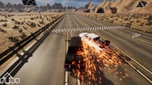 DeRace gameplay screenshot 1 – Racing crypto game on Ethereum