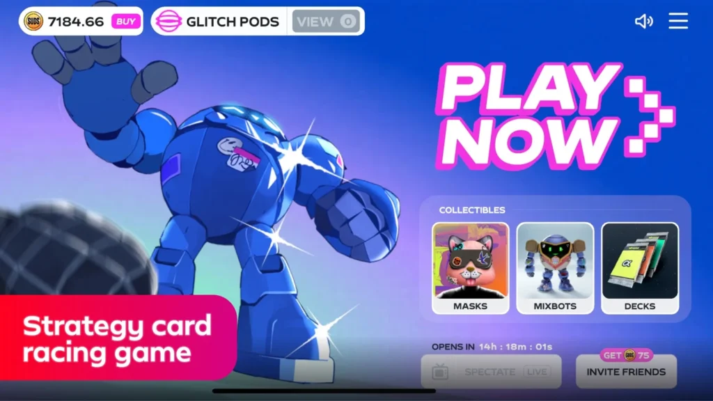 MixMob: Racer 1 gameplay screenshot 1 – Card Games crypto game on Solana