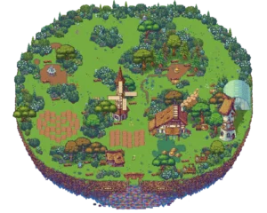 Pixels gameplay screenshot 1 – Adventure crypto game on Ethereum