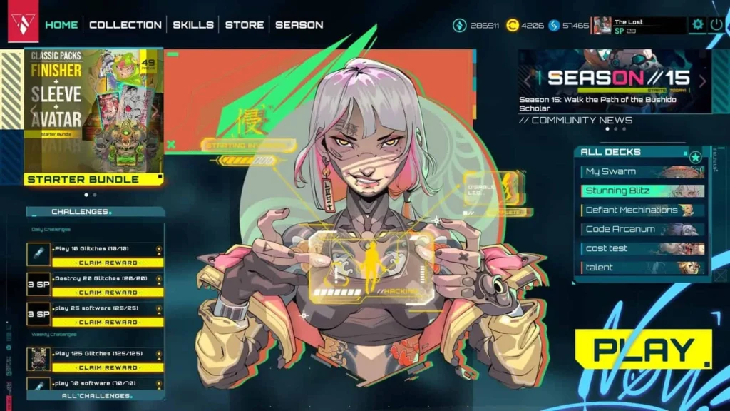 The Lost Glitches gameplay screenshot 1 – Trading Card Games crypto game on Ethereum
