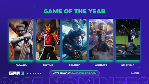 gam3 game of the year Web3 gaming awards return bigger & better presented by GAM3S.GG & Magic Eden with M in Prizes & 0k Community Rewards; voting starts today