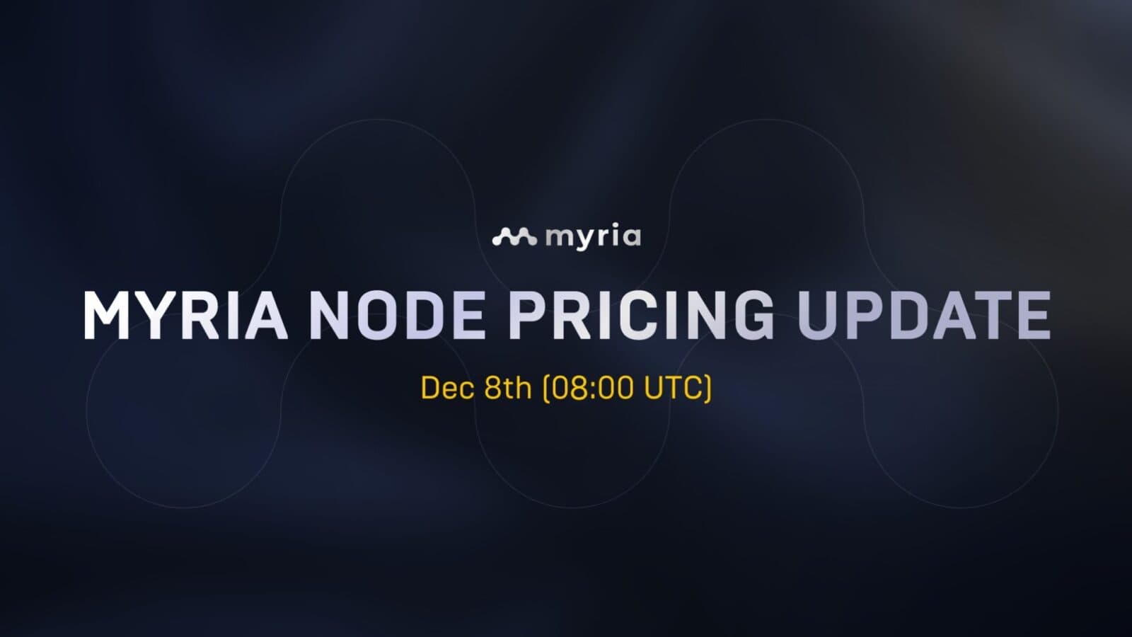 Myria Adjusts Node License Pricing to Support Growing Demand