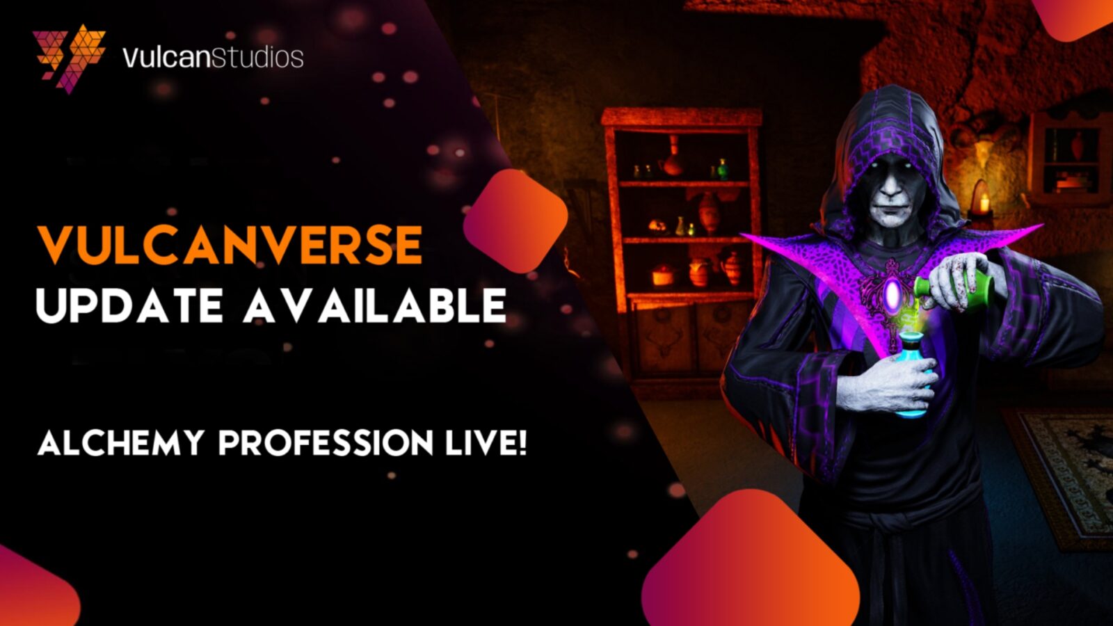 VulcanVerse Introduces Alchemy Profession The Vulcan Verse game by Vulcan Forged has introduced a new profession called Alchemy. This addition allows players to craft potions and elixirs that temporarily boost their in-game performance.