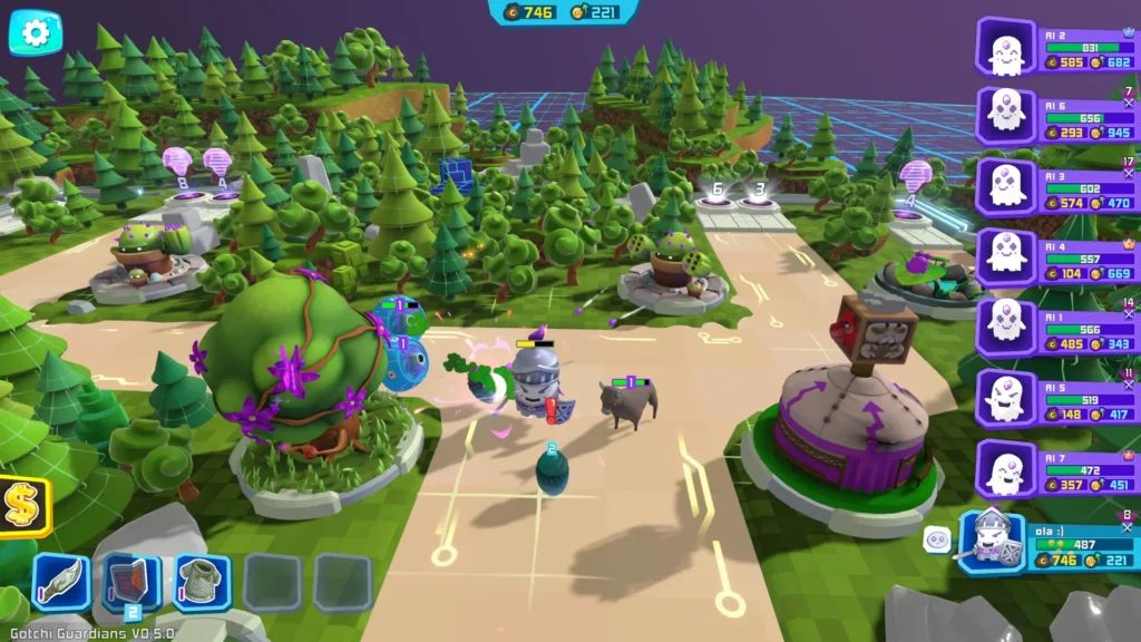 Gotchi Guardians gameplay screenshot 1 – Strategy crypto game