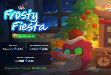 Axie Infinity Launches Frosty Fiesta Double Rewards and Simplified Missions Popular blockchain-based game Axie Infinity has officially announced its latest event, The Frosty Fiesta.