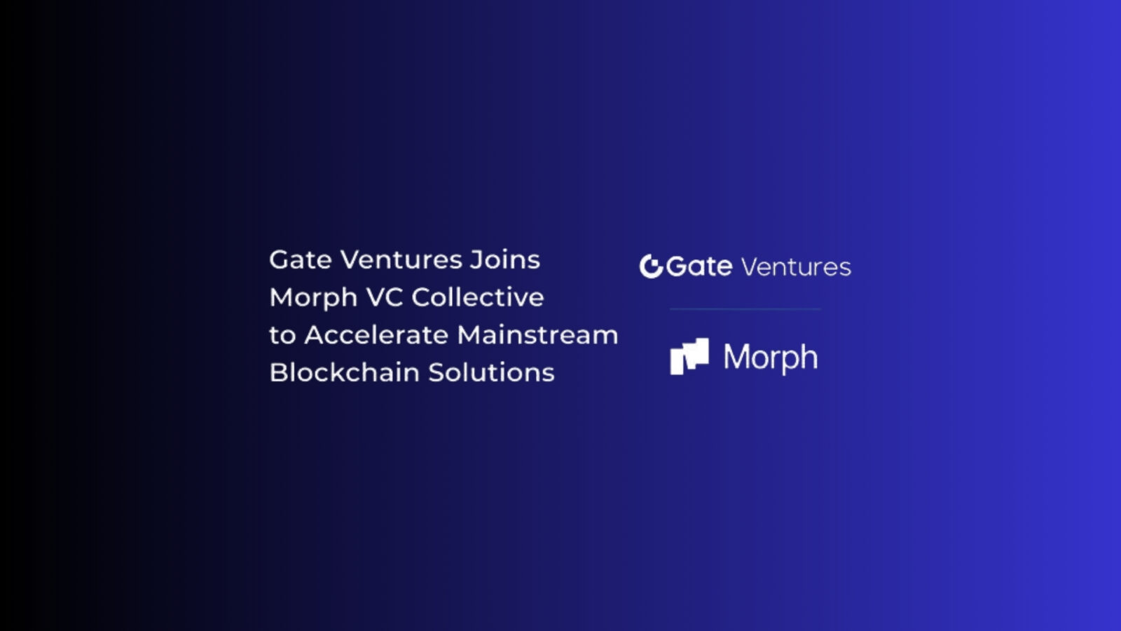 Gate Ventures Joins Morph VC Gate Ventures, the venture capital division of Gate.io, has recently announced its new collaboration with the Morph Venture Capital Collective.