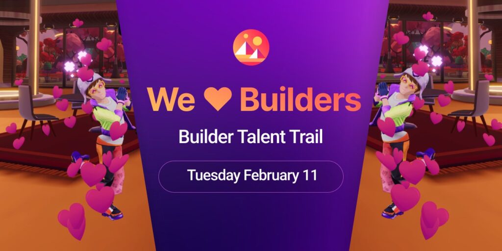 GiAuLdLXMAAnSzX Decentraland Metaverse is set to host a unique Valentine's Day event called the Builder Talent Trail on February 11, 2025, designed to celebrate the creativity and innovation of its community builders, showcasing some of the most impressive virtual constructions in Decentraland.