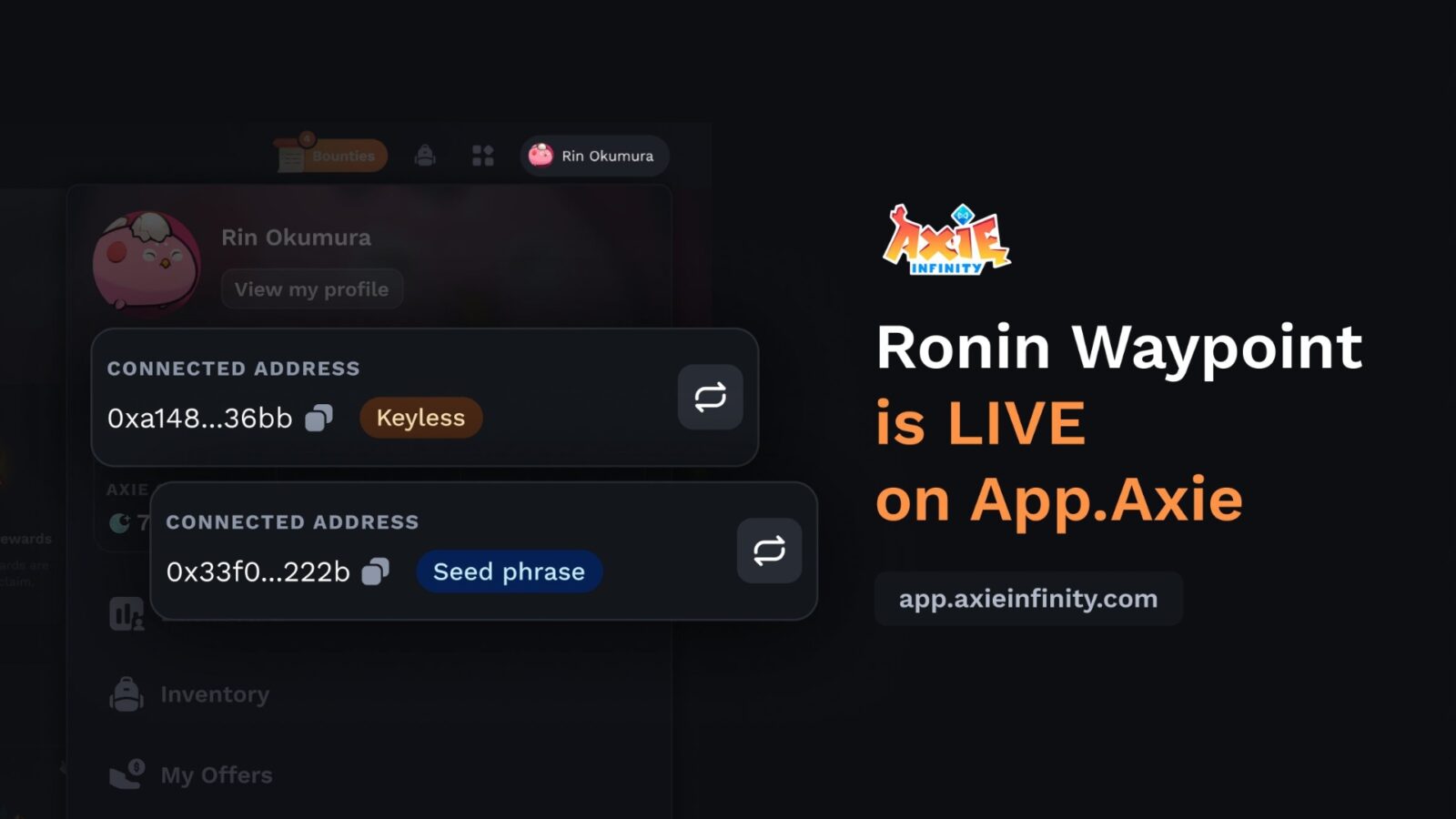 ronin waypoint Ronin Waypoint is now fully operational, offering streamlined access and multiple perks.