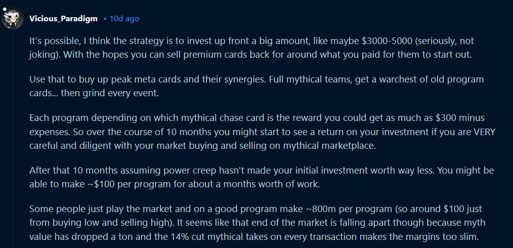 nfl rivals earnings reddit user Hey guys, today I'm doing an NFL Rivals Review , a licensed NFL American Football arcade-style game by Mythical Games. Mythical Games is a Blockchain gaming company known to crypto gaming OGs for the blockbuster trading-card game Gods Unchained and later Blankos Block Party.