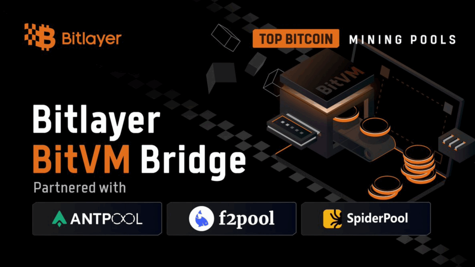 bitplayer Bitlayer, a Bitcoin Layer 2 scaling platform, has announced new partnerships with three leading Bitcoin mining pools, Antpool, F2Pool, and SpiderPool.