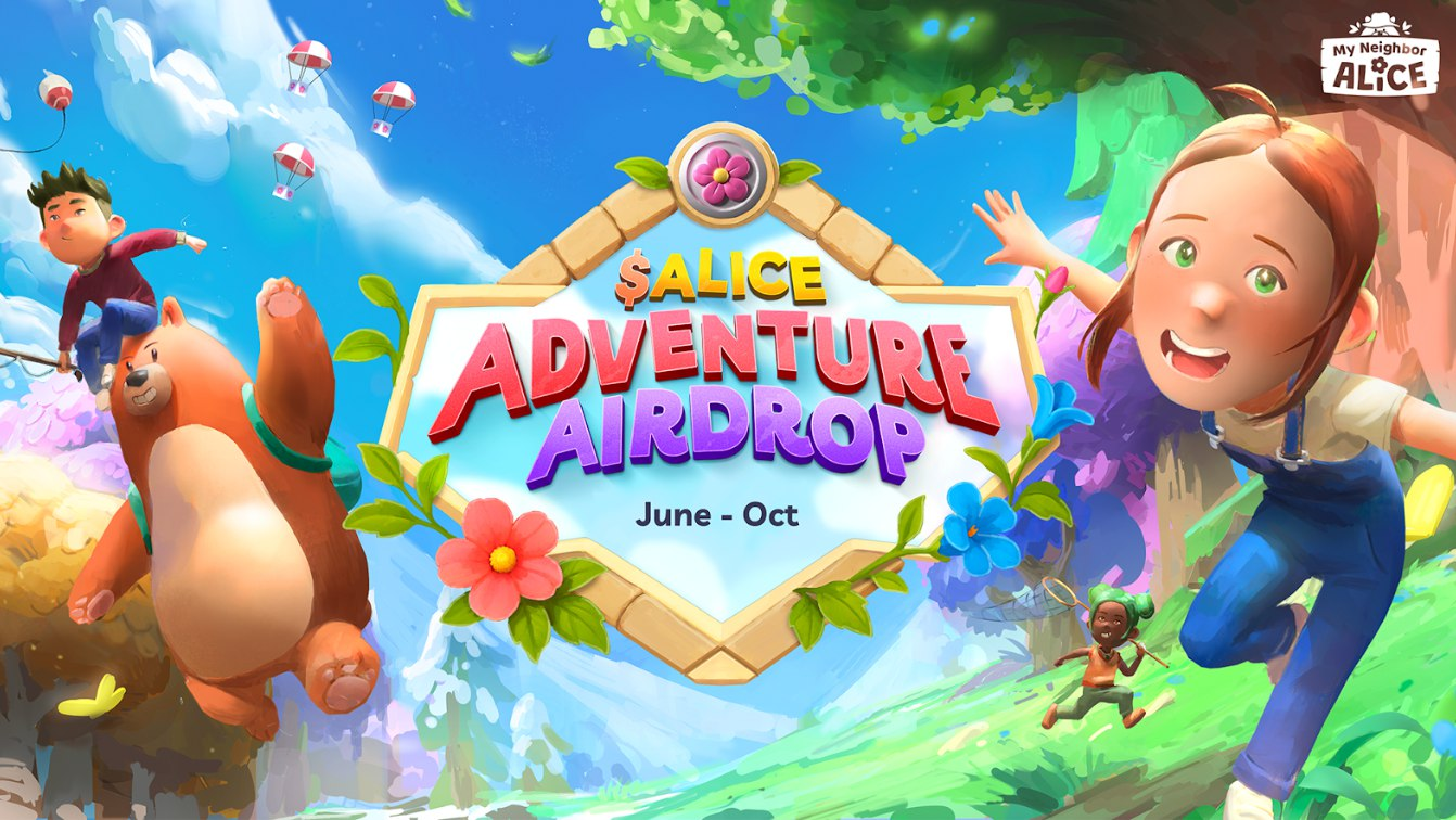 alie adventure airdrop My Neighbor Alice has announced a major $ALICE token airdrop worth 500,000 tokens as part of its Alice Birthday Party event starting on June 3 and running until October 14.