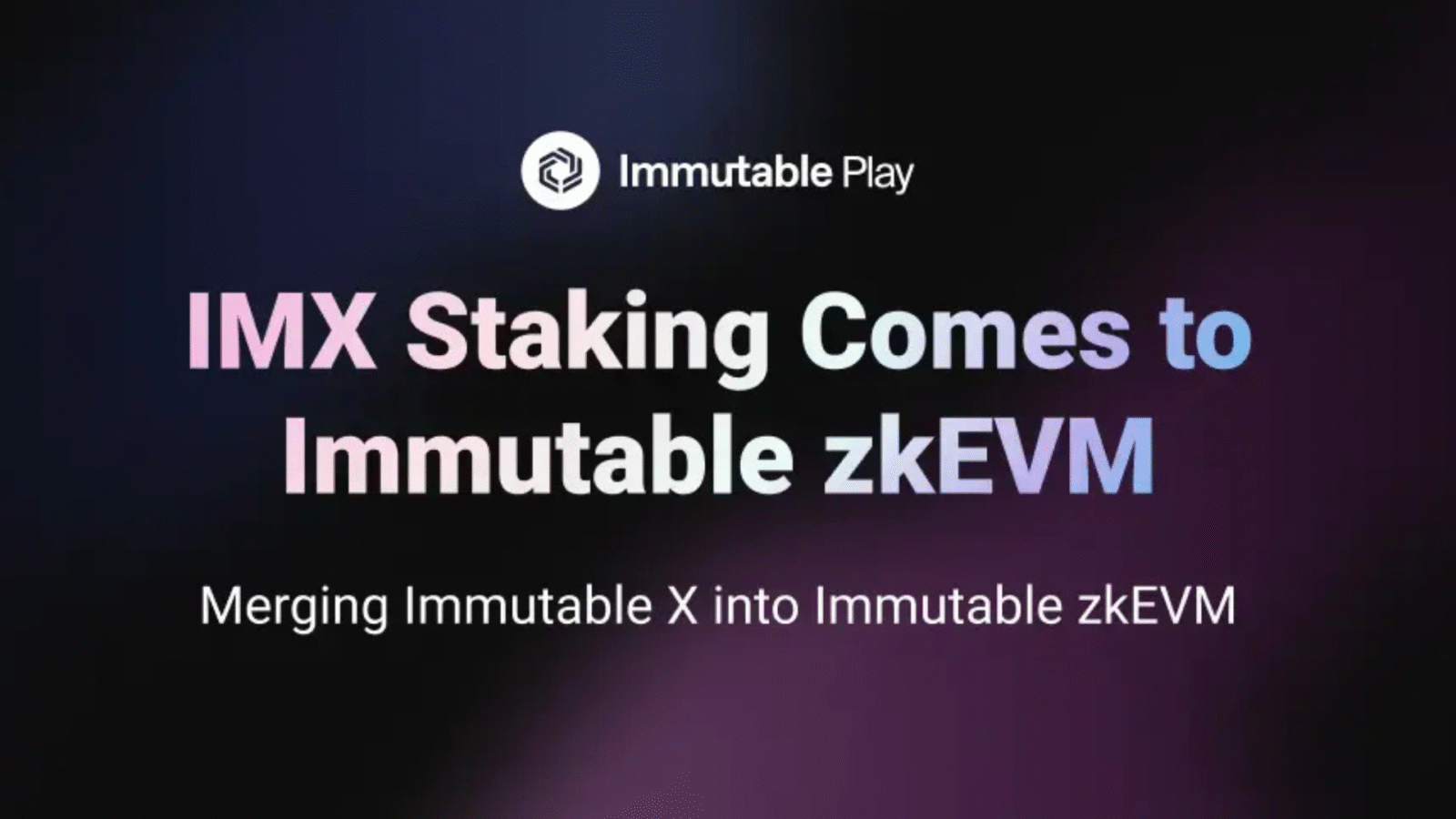 immutable pay imx staking Immutable has announced that IMX staking will officially migrate to its new blockchain, Immutable zkEVM, on June 19 at 00:00 UTC.