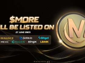 moonveil token launch Layer 2 gaming chain Moonveil has announced the launch of the $MORE token, which is set to go live at 12 PM UTC on June 27, in a Token Generation Event (TGE). The rollout of the $MORE token will give the public an opportunity to acquire the native asset that will play a pivotal role in the expansion of Moonveil’s gaming ecosystem.