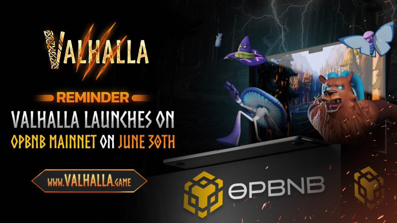 valhalla launches on opbnb mainnet FLOKI has officially announced that its metaverse MMORPG, Valhalla, will go live on the mainnet on June 30. The browser-based blockchain game blends turn-based combat, NFT-powered gameplay, and real-time multiplayer exploration.