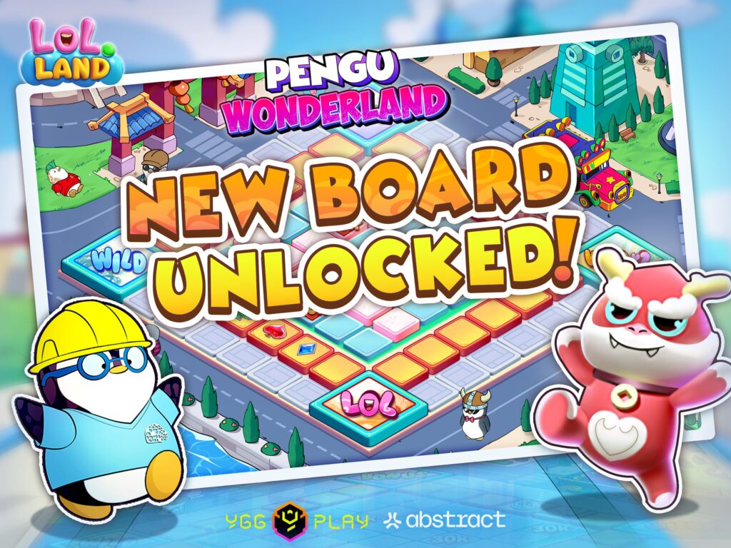 Gy26cI7acAAZsxu Yield Guild Games (YGG) has announced the launch of Pengu Wonderland, a new level in the casual browser game LOL Land. The expansion was developed in partnership with Pengu Asia, a project created by Igloo APAC, part of Pudgy Penguins’ parent company Igloo Inc.