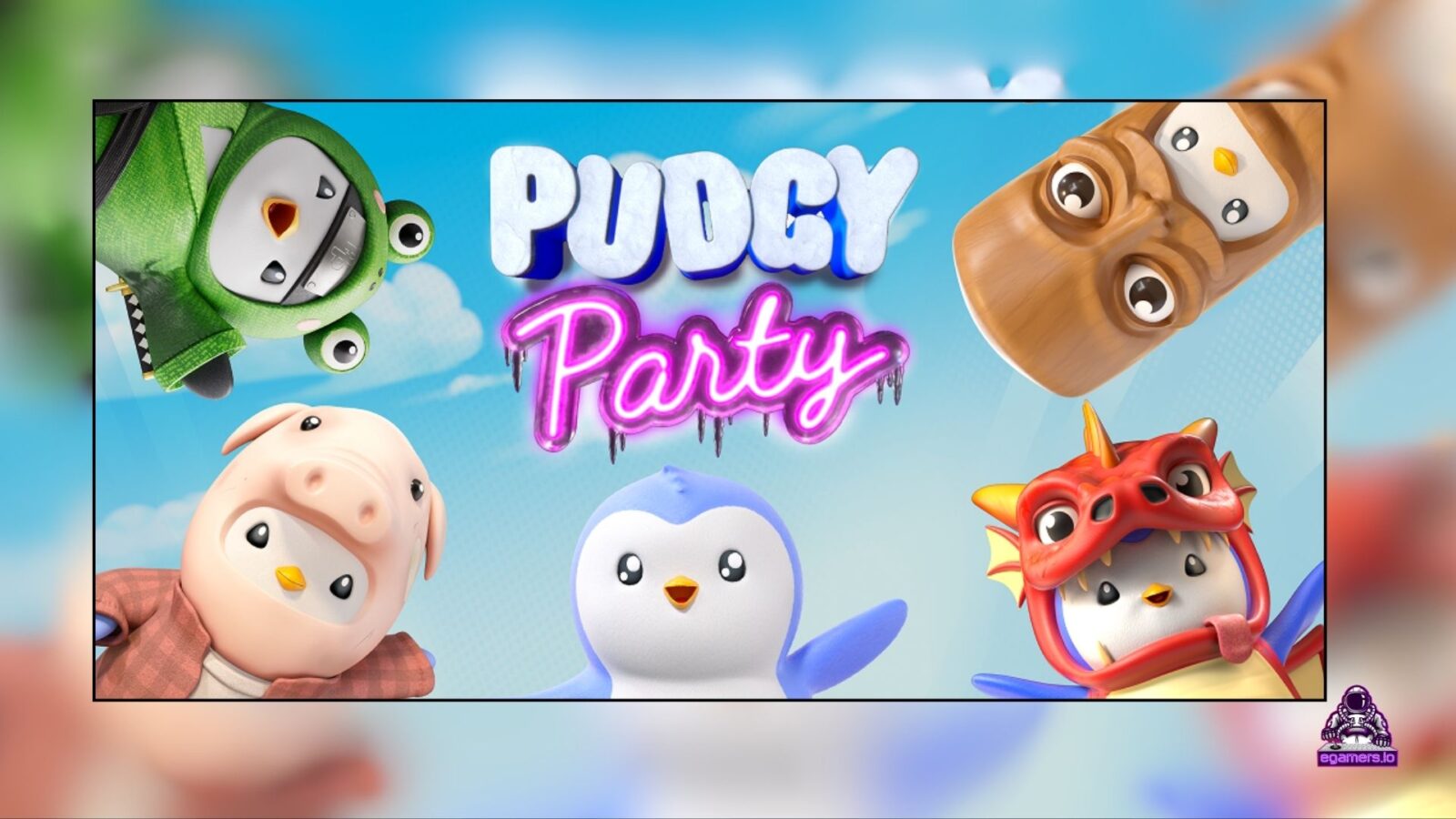 Pudgy Party Game Colorful penguins in a playful setting