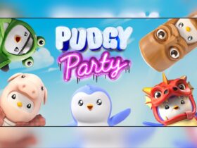 Pudgy Party Game Colorful penguins in a playful setting