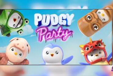 Pudgy Party Game Colorful penguins in a playful setting