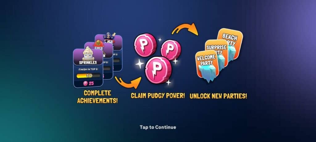 Pudgy Party Review complete achievements You know it's time to try a game when so many people are talking about it. Pudgy Party Battle Royale, from the IP of Pudgy Penguins, has become popular lately, so I decided to give it a try and write my honest Pudgy Party Review. Throughout this review, I'll detail my experiences and observations while playing the game, so stick around for my full Pudgy Party Review.