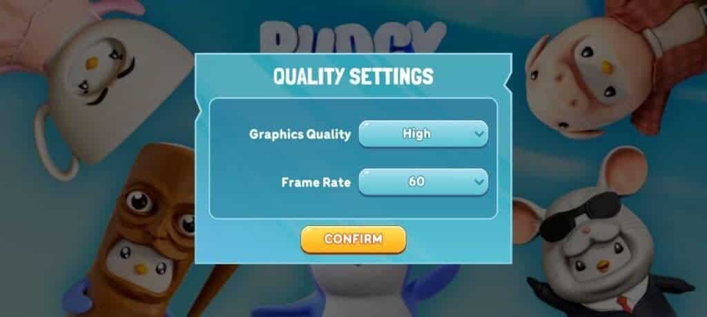 Pudgy Party Review -  Quality Settings