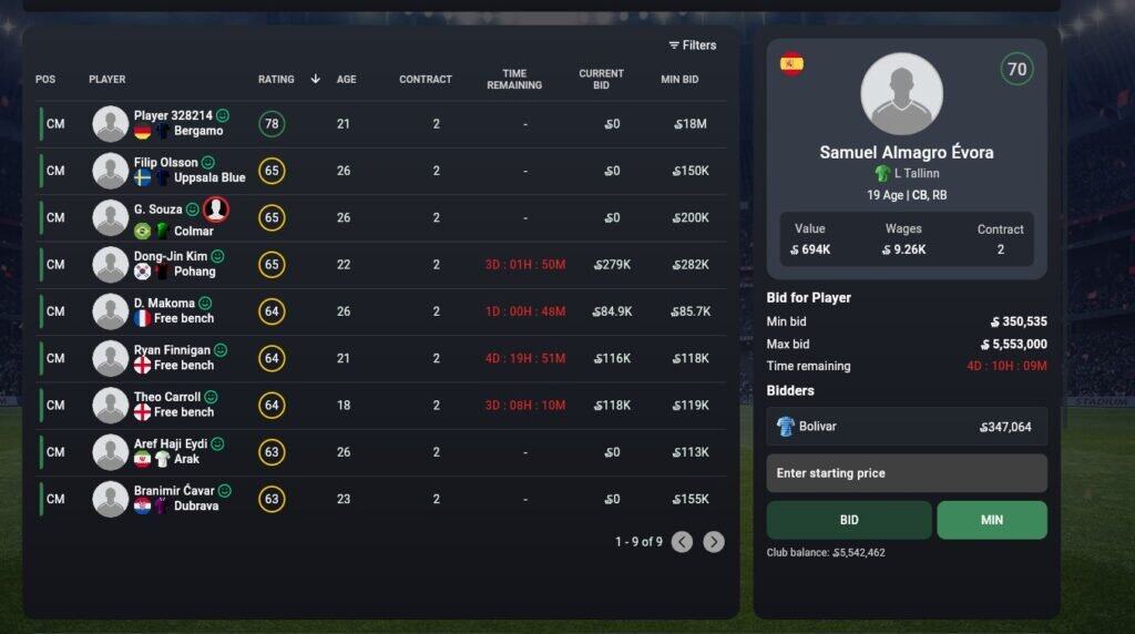 SOCCERVERSE TRANSFER MARKET CM Continuing from the previous Soccerverse Review, we now present the results of the second match.