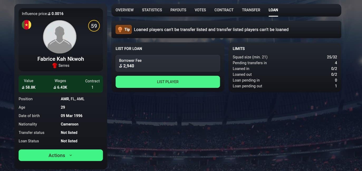 soccerver nkowh loan 2 This is the fourth part of the Soccerverse Review Series.