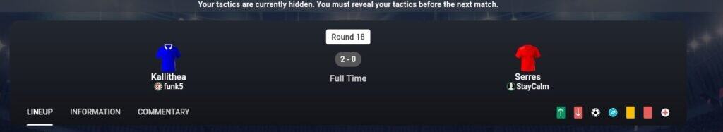 soccerverse defeat results Continuing from the previous Soccerverse Review, we now present the results of the second match.