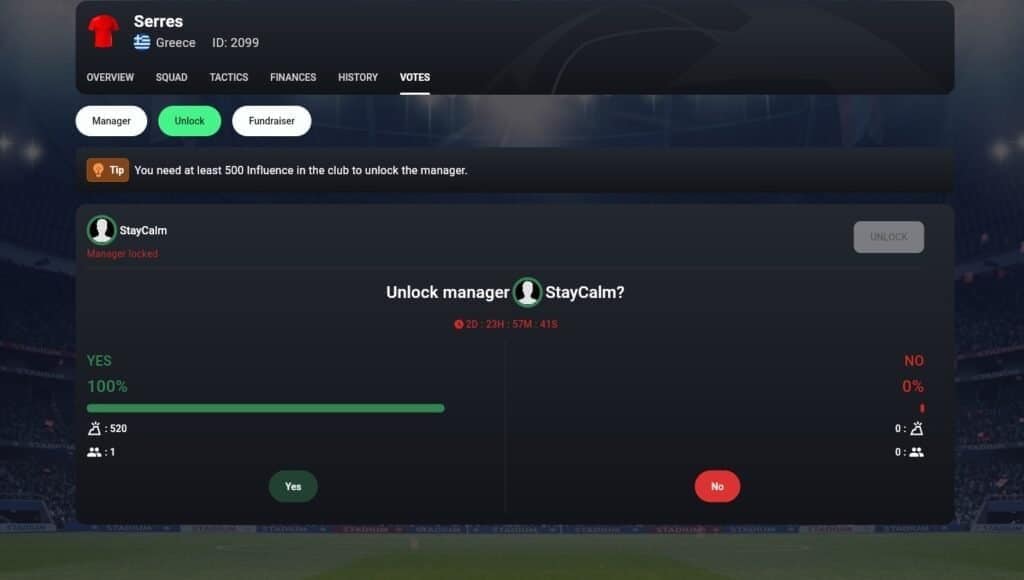 soccerverse vote for manager This is the second part of the Soccerverse Review Series.