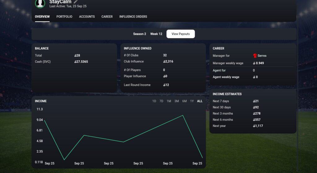 Soccerverse earnings statement This is the fourth part of the Soccerverse Review Series.