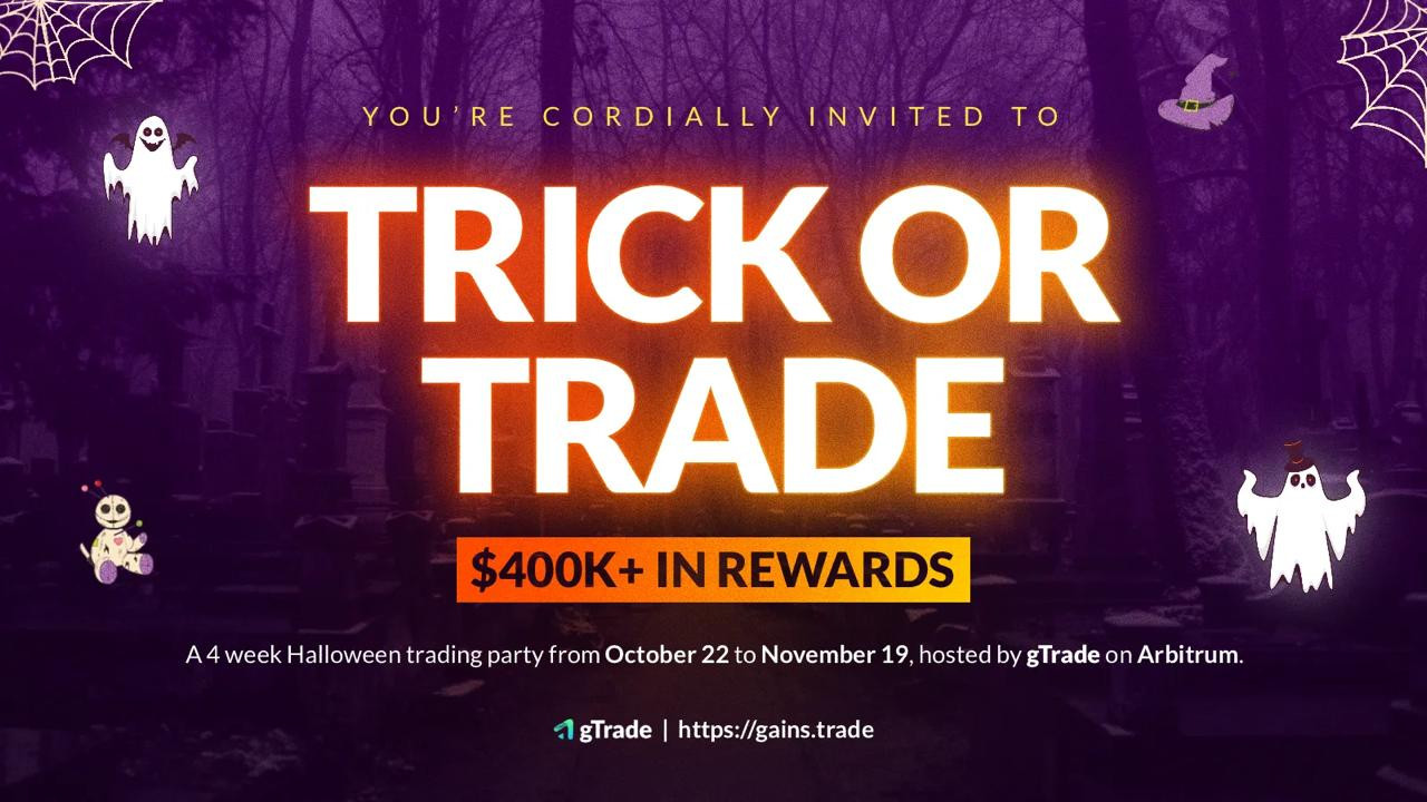 gTrade Launches $400K Halloween Trading Challenge on Arbitrum Network