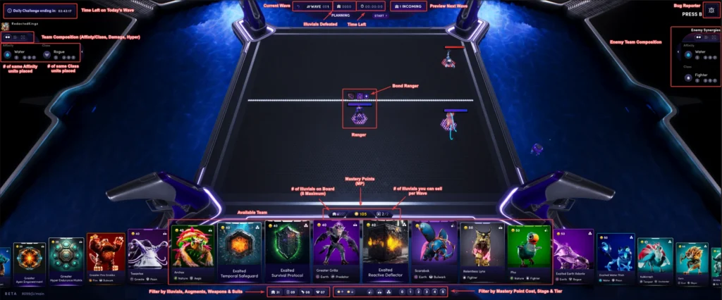 Illuvium: Arena gameplay screenshot 1 – Auto Battler crypto game on Immutable X