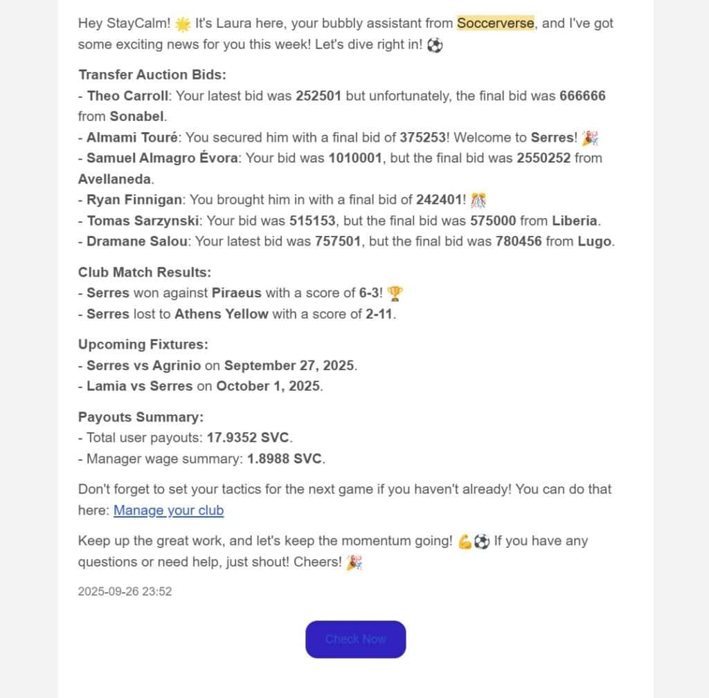 soccerverse weekly recap This is the fourth part of the Soccerverse Review Series.