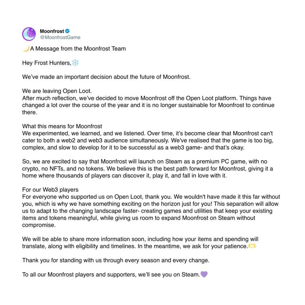 Moonfrost Goes Web2 & Introduces Frost Arcade for Web3