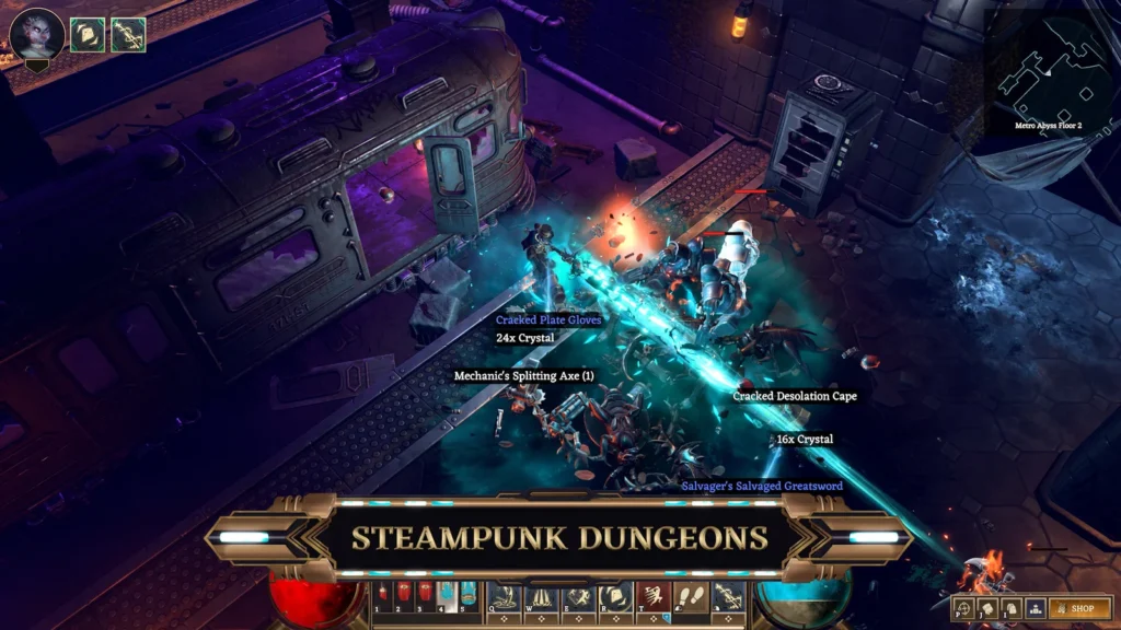 Crystalfall gameplay screenshot 1 – Action crypto game