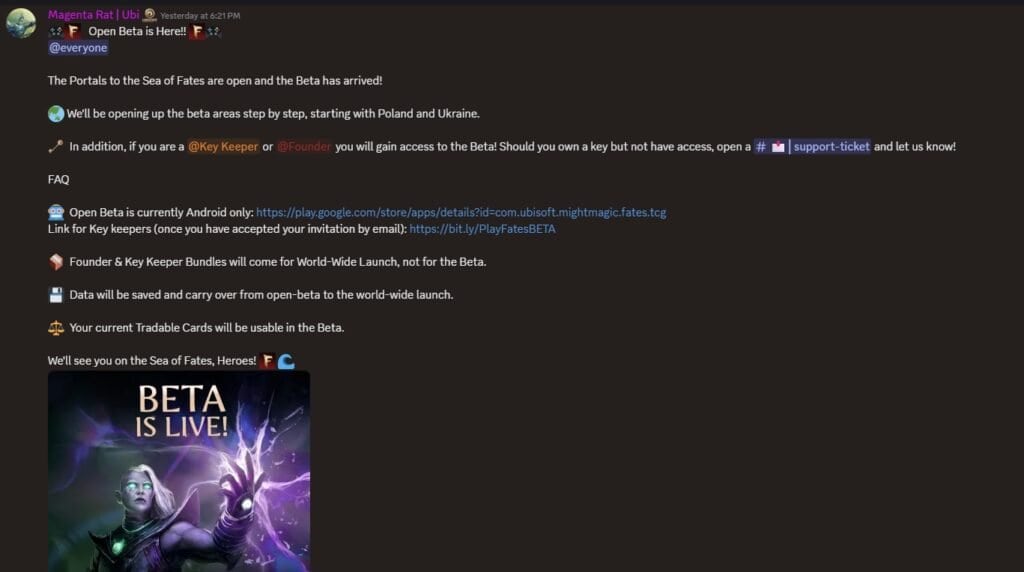 "Ubisoft Launches Might and Magic Fates Crypto Game Open Beta: Regional Rollout Details Revealed"