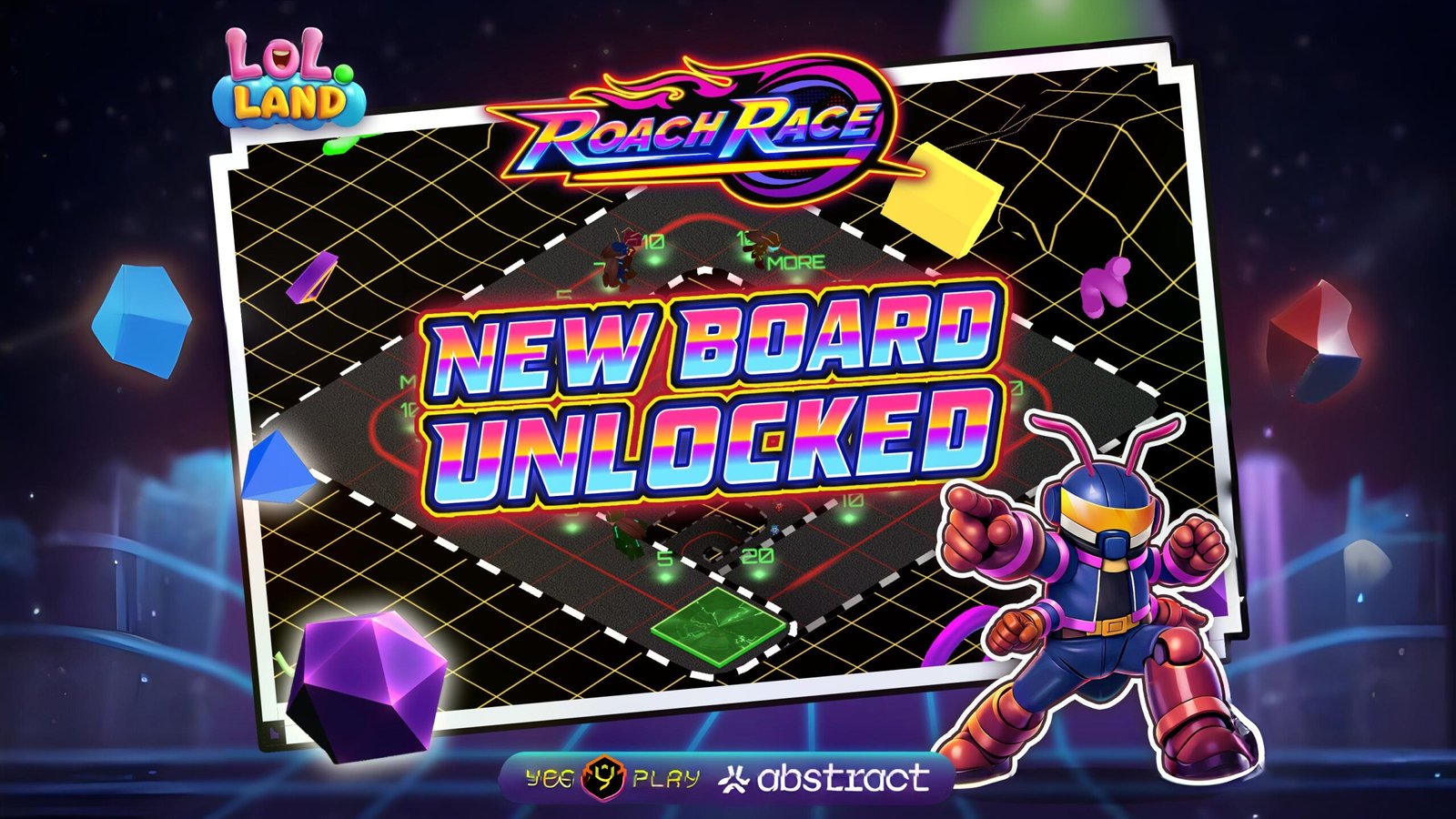 "LOL Land Launches Roach Racing Board: Experience High Returns and Unique Entertainment"