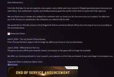 "Ragnarok Online Landverse Shutdown on June 1 While Ronin Version Remains Active"