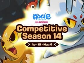 axie 14 Axie Classic Competitive Season 14 is now underway, running from April 15 to May 6, 00:00 UTC. This new season introduces an exciting challenge for players with a substantial prize pool of 36,000 bAXS at stake. Participants have various avenues to compete and win, including climbing the Guild Leaderboard, participating in daily mini-tournaments, and aiming for top ranks in the Arena Leaderboard.
