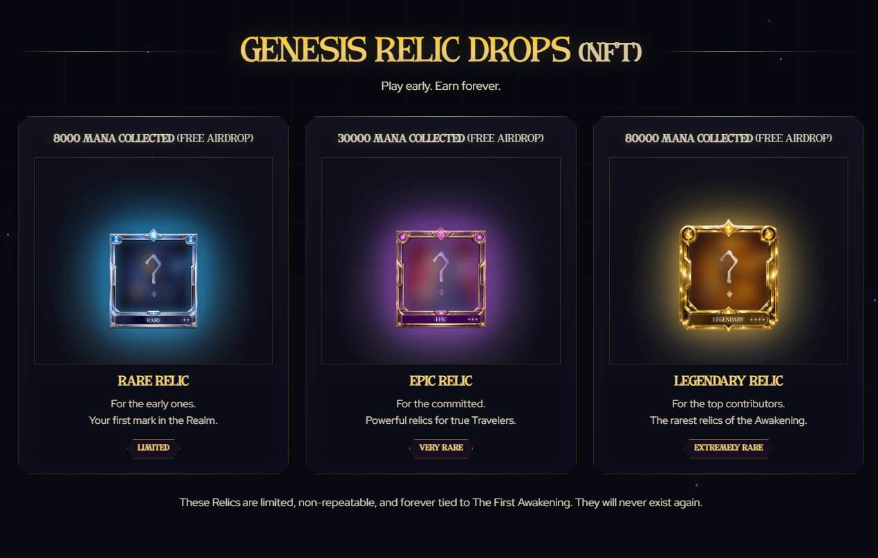 Runespace genesis relic drop RuneCraft has unveiled its first litepaper v1.0, setting the stage for what it calls the premier Web3 fantasy idle RPG. Set in the shadowy, mystical realm of Elyndor, the game spans eight distinct Realms, each offering unique rewards and challenges, from the fiery Emberwood to the formidable Grand Citadel.