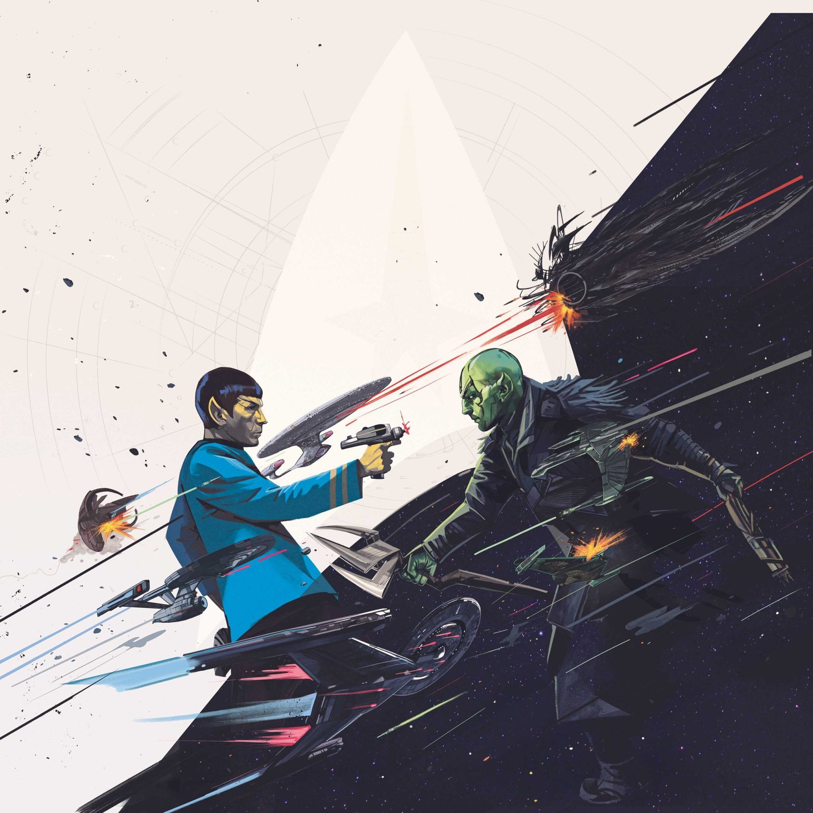 Gen Con starts this week: 11 tabletop releases worth standing in line for 35 Spock fires at a Romulan in art from Star Trek: Space Hunt