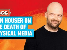 dan houser shrugs at physical media then admits he loves it "I love physical media."
