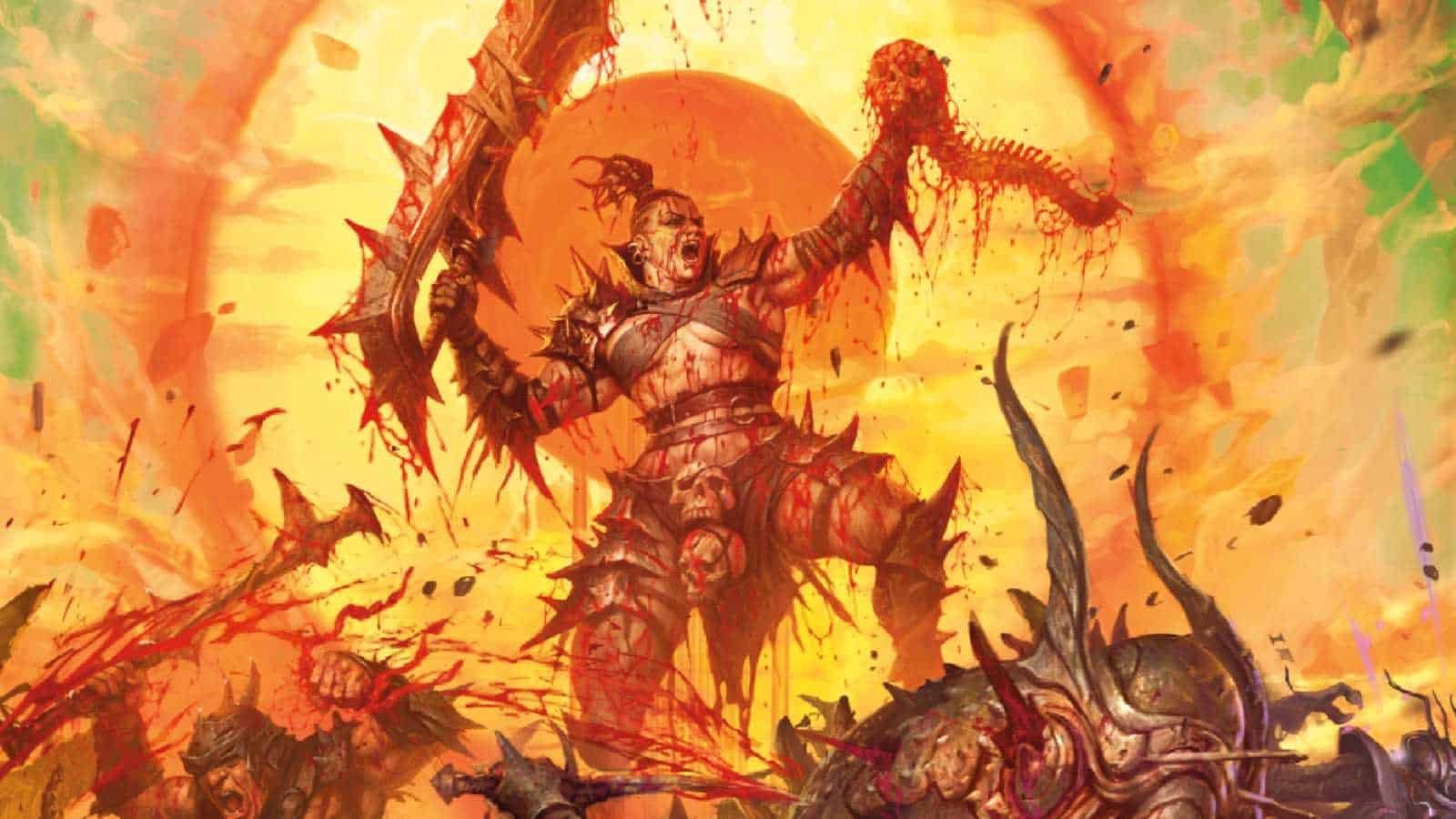 Detail from the cover of Dungeons &amp; Dragons Dark Sun Blood and Power