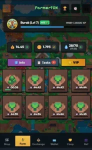 FarmerTON gameplay screenshot 4 – Casual crypto game on TON