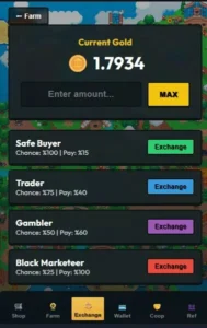 FarmerTON gameplay screenshot 6 – Casual crypto game on TON