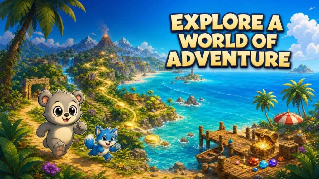 Pitpet Adventure gameplay screenshot 1 – Adventure crypto game on Base