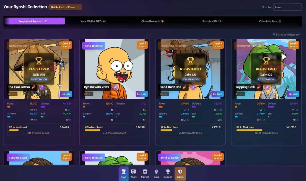 Ryoshi Royale gameplay screenshot 1 – Action crypto game