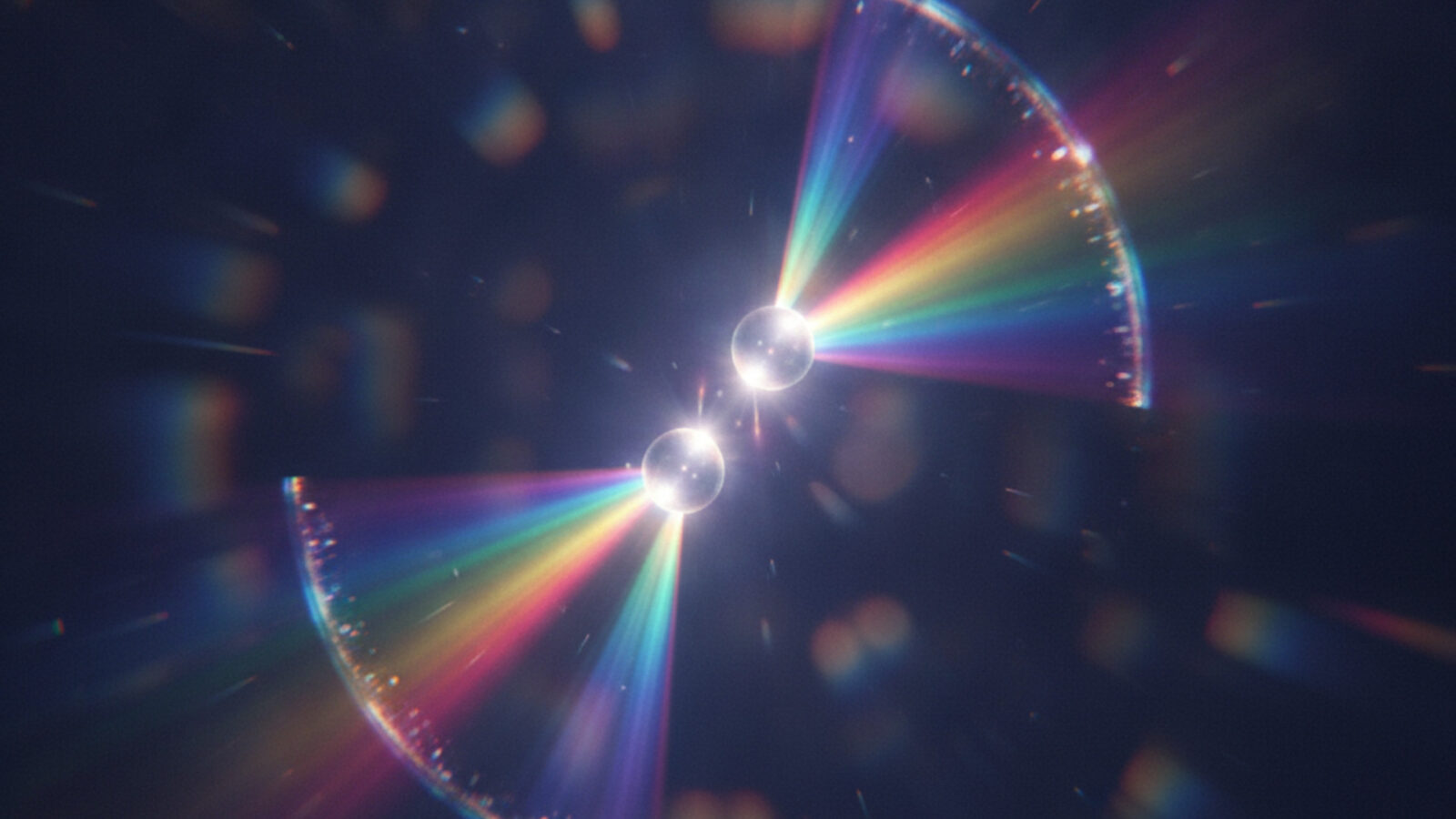 what happens if you slice a photon in half three physicists say you ge Whip a mirror out of the path while a lone photon is midway through bouncing off it, and the result isn't half a photon heading one way with the other half going the opposite direction. What you get instead is a rainbow.