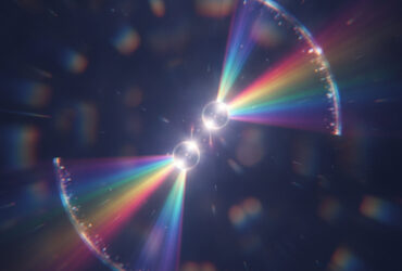 what happens if you slice a photon in half three physicists say you ge Whip a mirror out of the path while a lone photon is midway through bouncing off it, and the result isn't half a photon heading one way with the other half going the opposite direction. What you get instead is a rainbow.