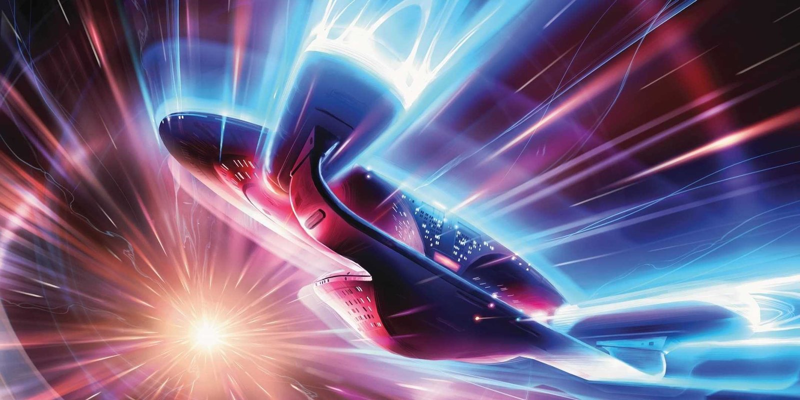 Star Trek Enterprise Flying Through Space