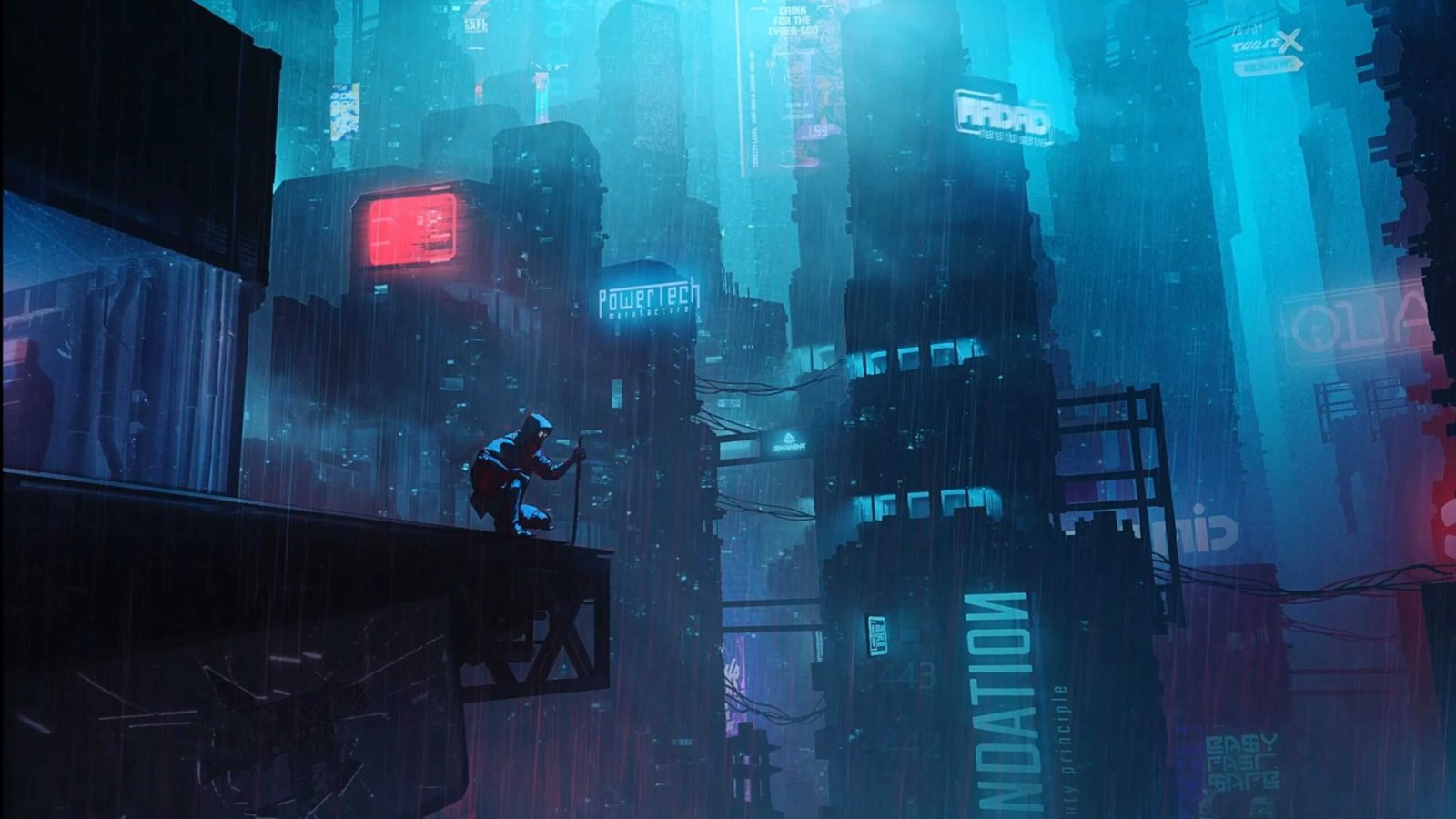 Surveying the area in Ghostrunner 2